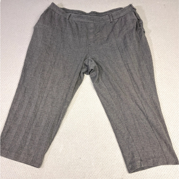 Lands End Pants Womens 3x Gray Sport Knit Tapered Leg Capris Stretch Pull On - Picture 1 of 9